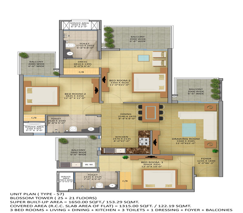 gaur saundaryam 3 bhk